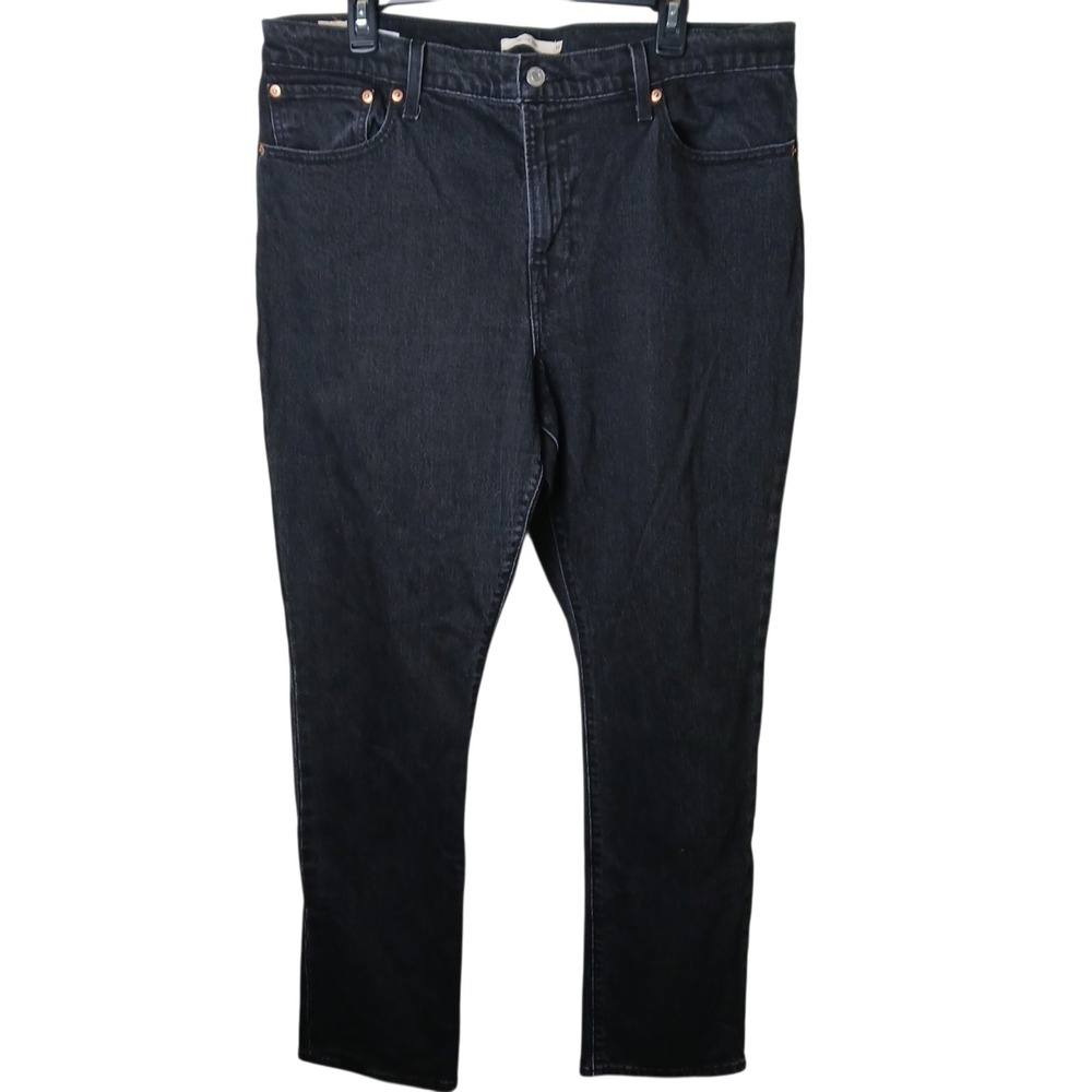 Levis Wedgie Slim Jeans Womens Size 34 Black High Rise Denim Pants 37X31 Euc